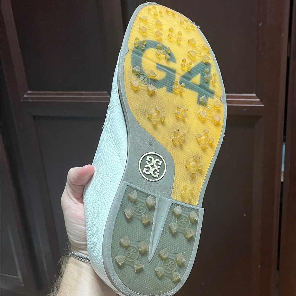 G-Fore Gavallanter White Leather Men's Spikeless Golf Shoes - Picture 15 of 15